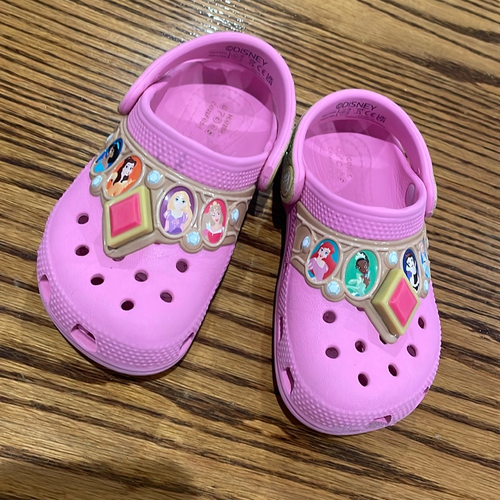 Girls size 9 Princess Crocs